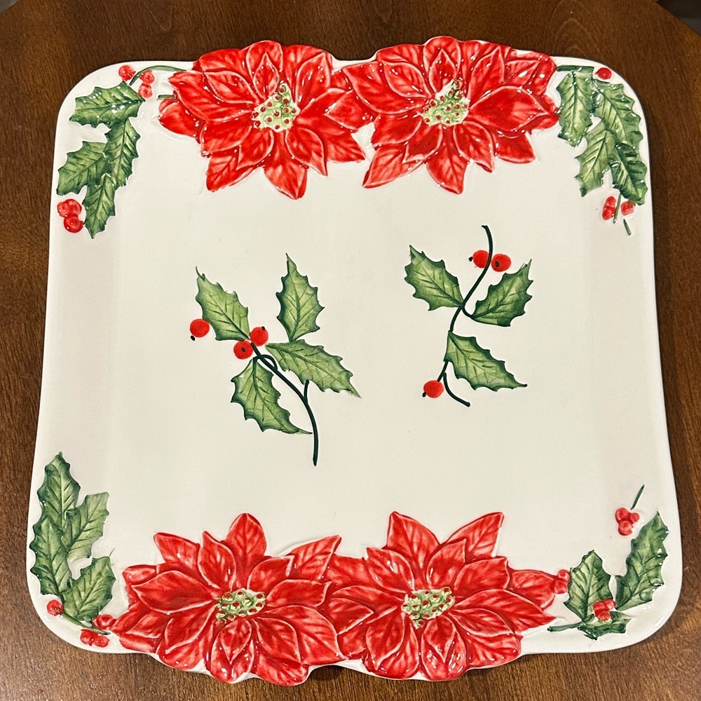 Poinsettia Serving Platter